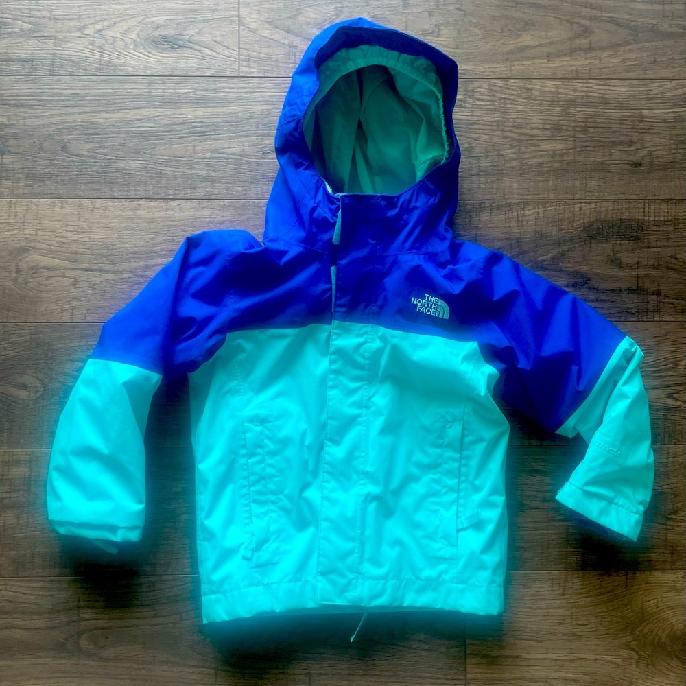 THE NORTH FACE Girls Youth 3T TriClimate Jacket Coat Hooded 3-1 HyVent